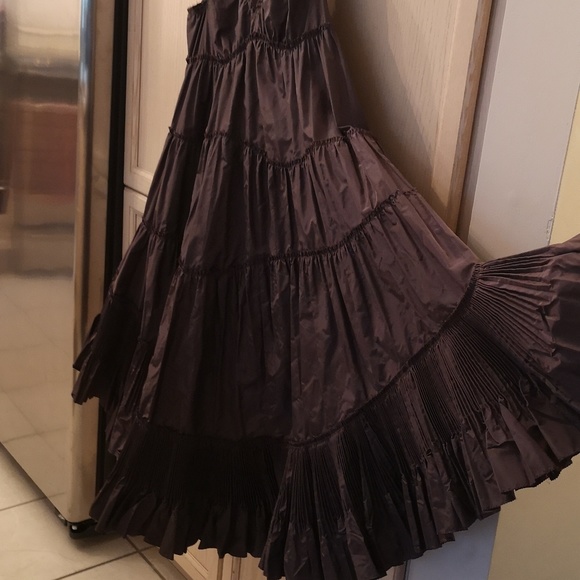 BOTTEGA VENETA Ruched Silk Taffeta Dress Size USM/ 38 Euro.  Will fit S/M/L/XL - Picture 2 of 10